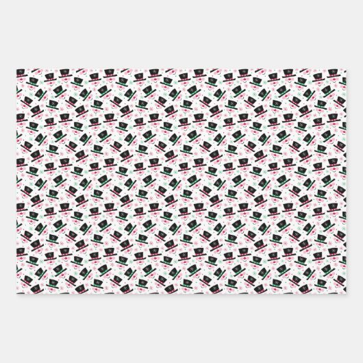 Holiday Snowman Wrapping Paper Sheets Geschenkpapier Set (Vorderseite 3)