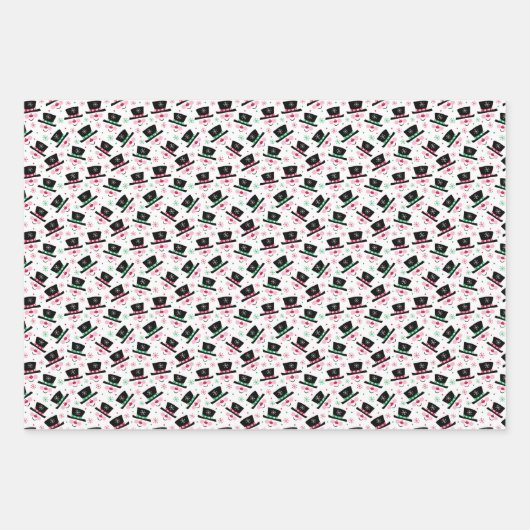 Holiday Snowman Wrapping Paper Sheets Geschenkpapier Set (Vorderseite)