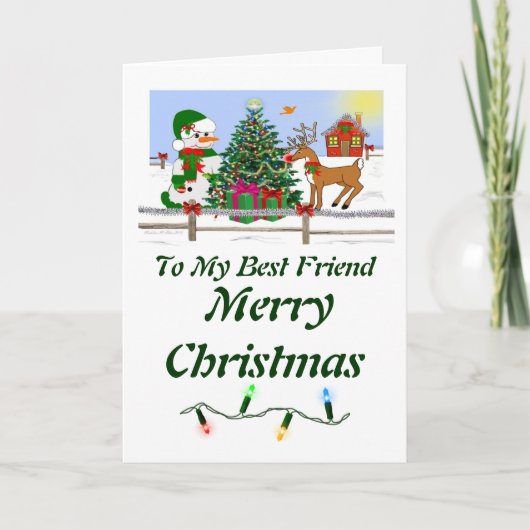 Holiday Snowmen Feiertagskarte (Vorderseite)