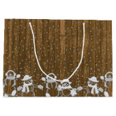 Holiday Snowmen Große Geschenktüte (Rückseite)