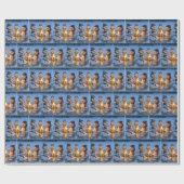 Holiday Snowmen Melting Around a Campfire Geschenkpapier (Flach)