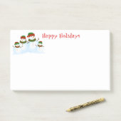 Holiday Snowmen Post-it-Notes Post-it Klebezettel (Auf Schreibtisch)