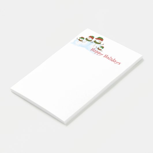 Holiday Snowmen Post-it-Notes Post-it Klebezettel (angewinkelt)