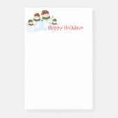 Holiday Snowmen Post-it-Notes Post-it Klebezettel (Vorderseite)