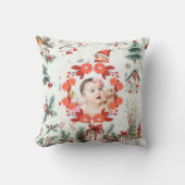 “Holiday Snuggles: Baby’s First Christmas Pillow” Kissen (Vorderseite)