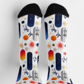 Holiday Socks mit Navy und Gold Feather Accents Socken (Oben)