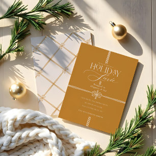 Holiday Soirée Elegant Christmas Bow Präsent Einladung