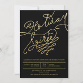 Holiday Soiree Gold Glitzer Script Party Klasse Einladung (Vorderseite)