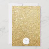 Holiday Soiree Gold Glitzer Script Party Klasse Einladung (Rückseite)