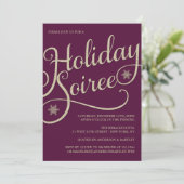 Holiday Soiree Sparkle Weihnachts-Party Einladung (Stehend Vorderseite)