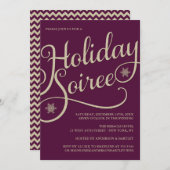 Holiday Soiree Sparkle Weihnachts-Party Einladung (Vorne/Hinten)