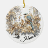 Holiday Songbird - Custom Keramik Ornament (Vorne)