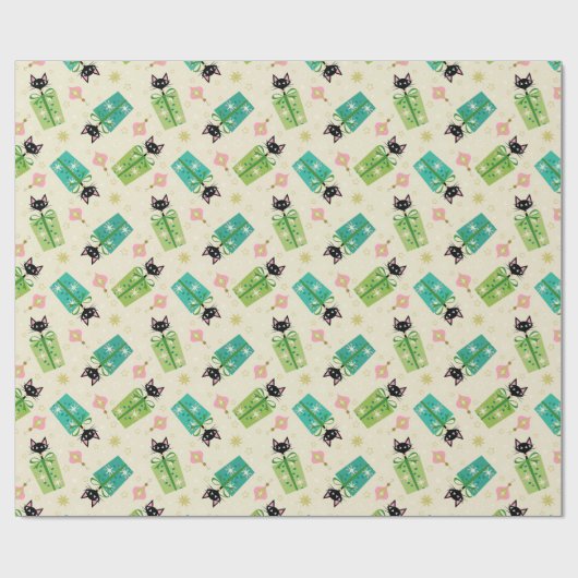 Holiday Sparkle Cats von Studioxtin Geschenkpapier (Flach)