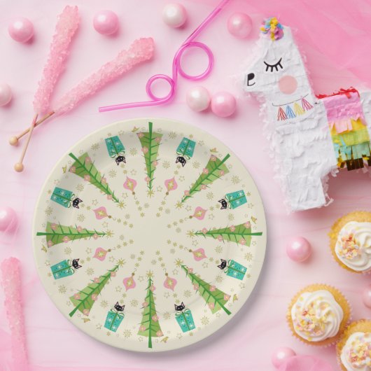 Holiday Sparkle Cats von Studioxtin Pappteller (Party)
