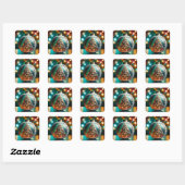 Holiday Sparkle Quadratischer Aufkleber (Blatt)