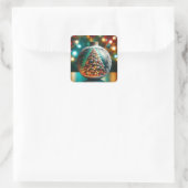 Holiday Sparkle Quadratischer Aufkleber (Tasche)