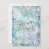 Holiday Sparkling Glitzy Snowflake Ice Einladung (Vorderseite)