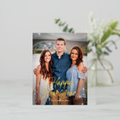 Holiday Sparks FOIL Happy New Year Card Postkarte (Stehend vorne)