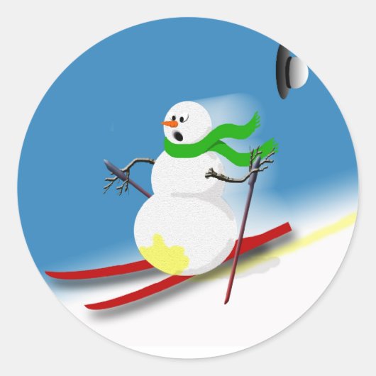 Holiday Spaß Weihnachten Joke Snowman Card Sticker (Vorderseite)