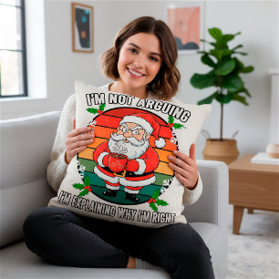 Holiday Spaß Zuhause Décor Funny Angry Santa Kissen