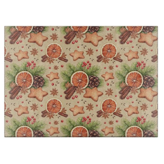 Holiday Spice Glass Cutting Board Schneidebrett (Vorderseite)