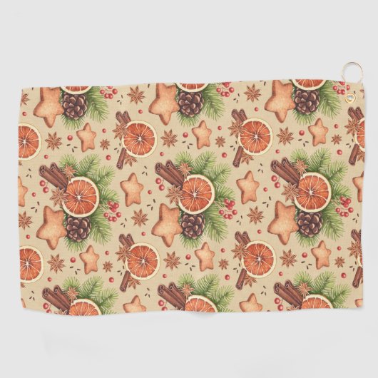 Holiday Spice Golf Handtuch (Horizontal)