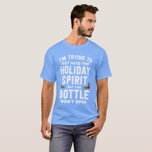 Holiday Spirit Bottle Wont Offener Junge T-Shirt (Vorne ganz)