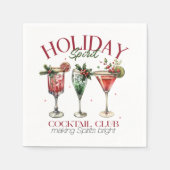 Holiday Spirit Cocktail Club Serviette (Vorderseite)