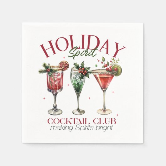 Holiday Spirit Cocktail Club Serviette (Vorderseite)