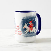 Holiday spirit fun goat ride in the snow tasse (VorderseiteRechts)