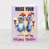 Holiday Spirit Funny Christmas Gruß Karte (Vorderseite)