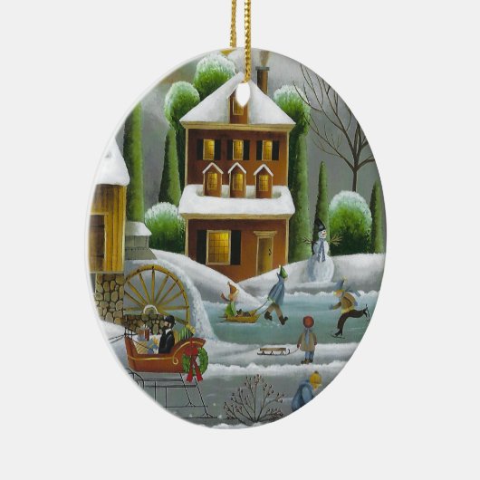 Holiday Spirit Keramik Ornament (Rechts)