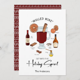 Holiday Spirit Mulled Weinkarte Feiertagskarte