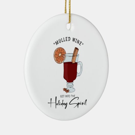 Holiday Spirit Mulled Weinkultur und Erde Keramik Ornament (Rechts)