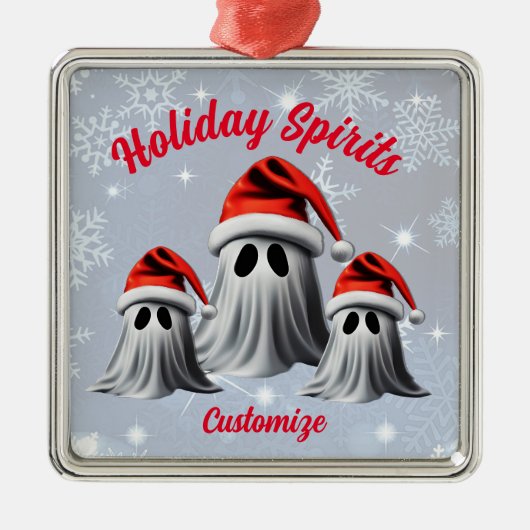 Holiday Spirits Ornament Aus Metall (Vorne)