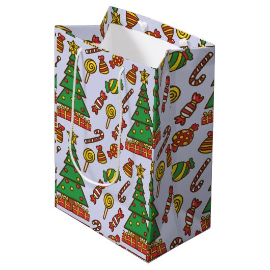 Holiday Splendor Mittlere Geschenktüte (Vorderseite Schrägansicht)