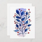 Holiday Sprig Feiertagskarte (Vorne/Hinten)