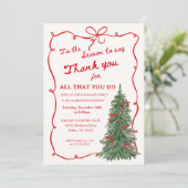 Holiday Staff Appreciation Christmas Party Einladung (Stehend Vorderseite)