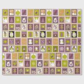 Holiday Stamps Christmas Wrapping Paper Geschenkpapier (Flach)