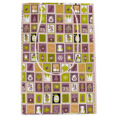 Holiday Stamps Christmas Wrapping Paper Mittlere Geschenktüte (Vorderseite)