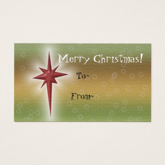 Holiday Star Gift Tags (Vorderseite)
