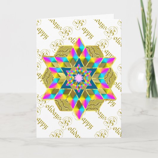 Holiday Star Quilt Feiertagskarte (Vorderseite)