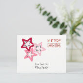 Holiday Stars Feiertagspostkarte (Stehend Vorderseite)