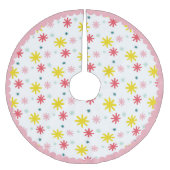 Holiday Stars Tree Skirt Polyester Weihnachtsbaumdecke (Vorderseite)