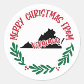 Holiday Sticker aus Virginia (Vorderseite)
