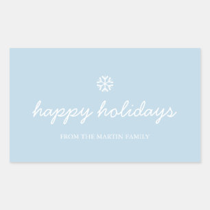 Holiday Sticker - Happy Holiday Blue