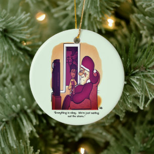 Holiday Storm Keramik Ornament