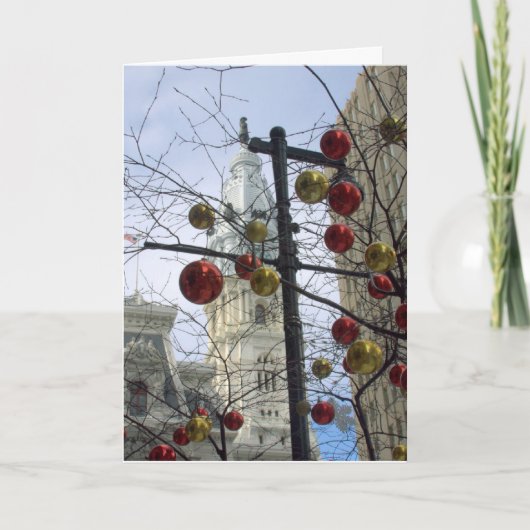 Holiday Street Scene Feiertagskarte (Vorderseite)