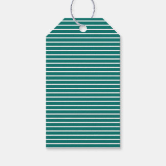 Holiday Streifen Raffiniert | Winter Türkis ll Geschenkanhänger