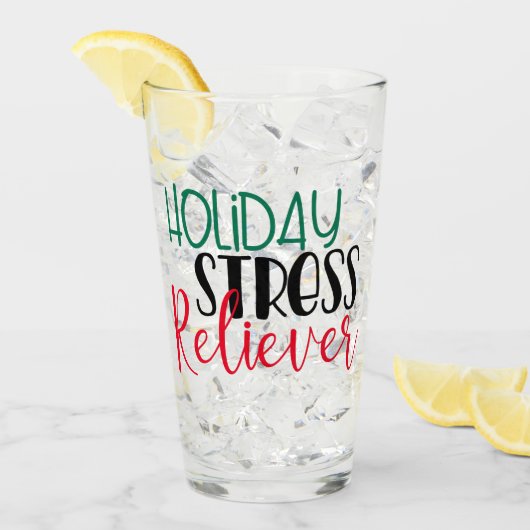 Holiday Stress Reliever | Coole Weihnachtsgetränke Glas (Vorderseite Ice)